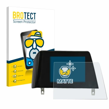 Face avant d’un emballage produit avec le logo de la marque BROTECT. À côté, l’appareil BMW 3 G21 2020 Infotainment System (tr