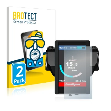 Face avant d’un emballage produit avec le logo de la marque BROTECT. À côté, l’appareil Bafang 850c est représenté avec la pro