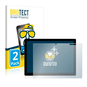 Face avant d’un emballage produit avec le logo de la marque BROTECT. À côté, l’appareil Chuwi UBook X est représenté avec la p