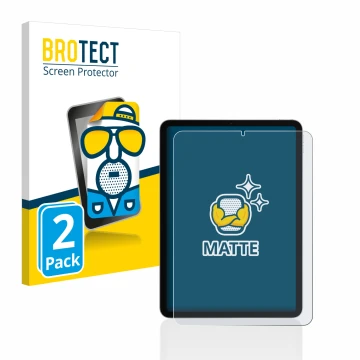 Face avant d’un emballage produit avec le logo de la marque BROTECT. À côté, l’appareil Apple iPad Air 4 WiFi 2020 (4ème Gen.)