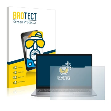 Face avant d’un emballage produit avec le logo de la marque BROTECT. À côté, l’appareil Dell Latitude 7410 2-in-1 est représen