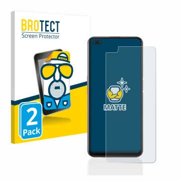 Face avant d’un emballage produit avec le logo de la marque BROTECT. À côté, l’appareil Oppo Reno 4 Z 5G est représenté avec l