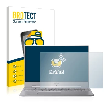 Face avant d’un emballage produit avec le logo de la marque BROTECT. À côté, l’appareil MEDION Akoya S17403 est représenté ave