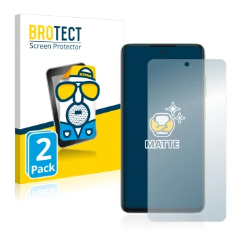 Face avant d’un emballage produit avec le logo de la marque BROTECT. À côté, l’appareil Samsung Galaxy A52 est représenté avec