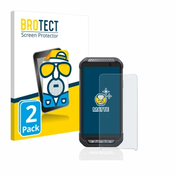 Face avant d’un emballage produit avec le logo de la marque BROTECT. À côté, l’appareil Point Mobile PM85 est représenté avec 