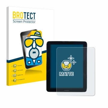 Face avant d’un emballage produit avec le logo de la marque BROTECT. À côté, l’appareil Volvo Polestar 2 2021 Infotainment Sys