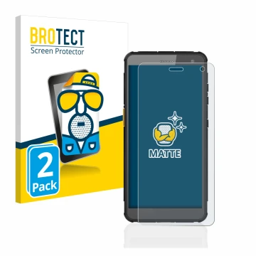 Face avant d’un emballage produit avec le logo de la marque BROTECT. À côté, l’appareil i.safe MOBILE IS655.2 est représenté a