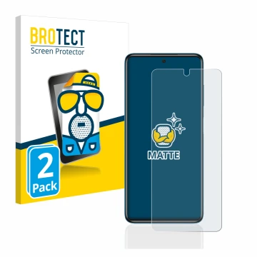 Face avant d’un emballage produit avec le logo de la marque BROTECT. À côté, l’appareil Xiaomi Poco X3 Pro est représenté avec