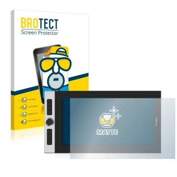 Face avant d’un emballage produit avec le logo de la marque BROTECT. À côté, l’appareil XP-Pen Innovator 16 est représenté ave