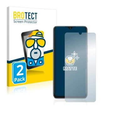 Face avant d’un emballage produit avec le logo de la marque BROTECT. À côté, l’appareil Vivo Y70 est représenté avec la protec