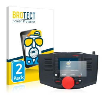 Face avant d’un emballage produit avec le logo de la marque BROTECT. À côté, l’appareil Märklin Mobile Station 2 60657 est rep