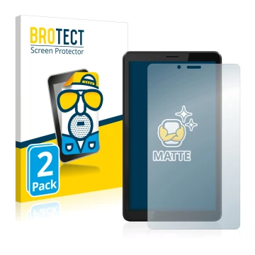 Face avant d’un emballage produit avec le logo de la marque BROTECT. À côté, l’appareil Lenovo Tab M7 (3ème Gen.) est représen