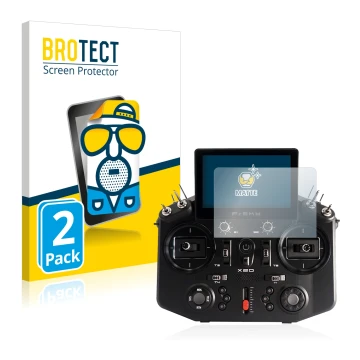 Face avant d’un emballage produit avec le logo de la marque BROTECT. À côté, l’appareil FrSky Tandem X20 est représenté avec l
