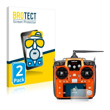 Face avant d’un emballage produit avec le logo de la marque BROTECT. À côté, l’appareil RadioLink AT10II est représenté avec l