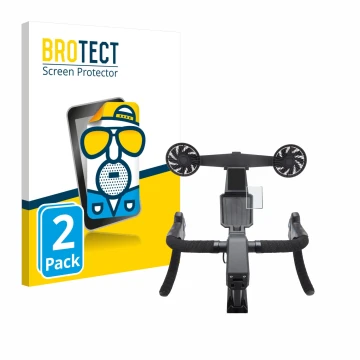 Face avant d’un emballage produit avec le logo de la marque BROTECT. À côté, l’appareil Tacx Neo Bike Smart est représenté ave