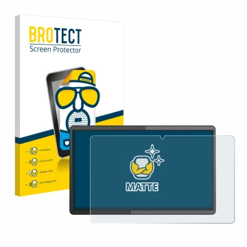 Face avant d’un emballage produit avec le logo de la marque BROTECT. À côté, l’appareil Lenovo IdeaPad Duet 5 Chromebook (13