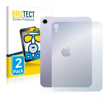 Face avant d’un emballage produit avec le logo de la marque BROTECT. À côté, l’appareil Apple iPad Mini 6 2021 (6ème Gen., Arr