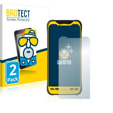 Face avant d’un emballage produit avec le logo de la marque BROTECT. À côté, l’appareil Trimble TDC600 est représenté avec la 