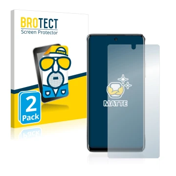Face avant d’un emballage produit avec le logo de la marque BROTECT. À côté, l’appareil Infinix Note 11 Pro est représenté ave