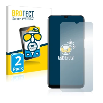 Face avant d’un emballage produit avec le logo de la marque BROTECT. À côté, l’appareil Oppo A54s est représenté avec la prote