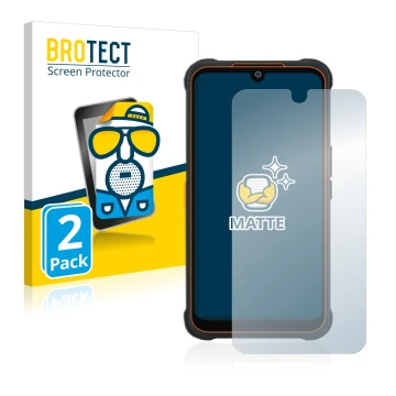 Face avant d’un emballage produit avec le logo de la marque BROTECT. À côté, l’appareil AGM Glory Pro est représenté avec la p
