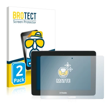 Face avant d’un emballage produit avec le logo de la marque BROTECT. À côté, l’appareil Trimble GFX-750 est représenté avec la