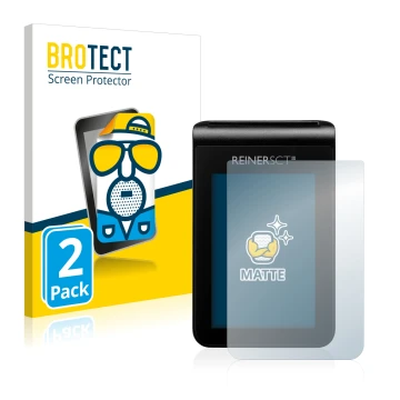 Face avant d’un emballage produit avec le logo de la marque BROTECT. À côté, l’appareil REINER SCT tanJack deluxe est représen