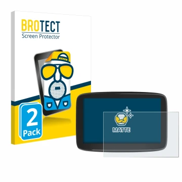 Face avant d’un emballage produit avec le logo de la marque BROTECT. À côté, l’appareil TomTom GO Classic 6