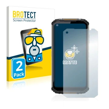 Face avant d’un emballage produit avec le logo de la marque BROTECT. À côté, l’appareil Oukitel WP16 est représenté avec la pr
