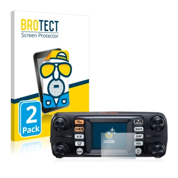 Face avant d’un emballage produit avec le logo de la marque BROTECT. À côté, l’appareil Yaesu FTM-300DE est représenté avec la
