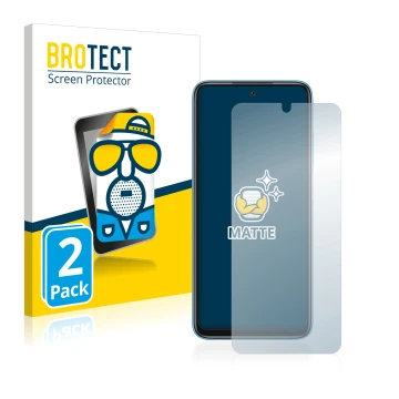 Face avant d’un emballage produit avec le logo de la marque BROTECT. À côté, l’appareil Xiaomi Redmi 10 (2022) est représenté 