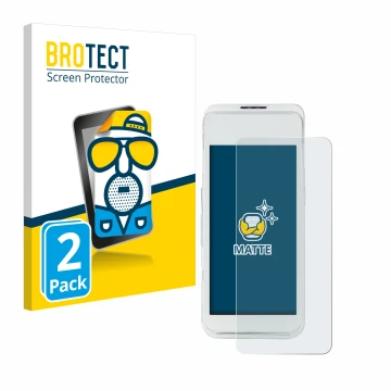 Face avant d’un emballage produit avec le logo de la marque BROTECT. À côté, l’appareil Pax A920 Pro est représenté avec la pr