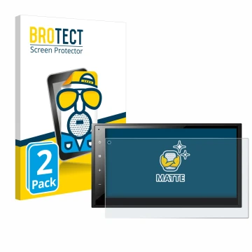 Face avant d’un emballage produit avec le logo de la marque BROTECT. À côté, l’appareil Pioneer DMH-A340DAB est représenté ave