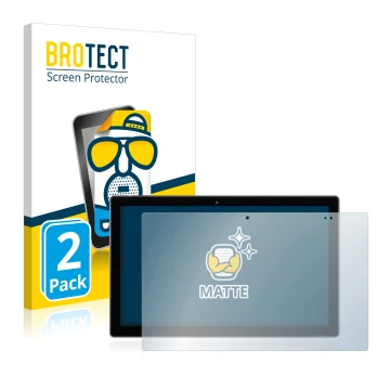 Face avant d’un emballage produit avec le logo de la marque BROTECT. À côté, l’appareil Wortmann Terra Pad 1162 N4120 W11 Pro 
