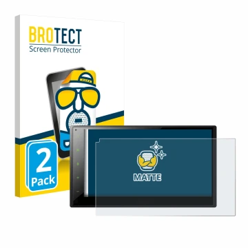 Face avant d’un emballage produit avec le logo de la marque BROTECT. À côté, l’appareil Pioneer SPH-DA360DAB est représenté av