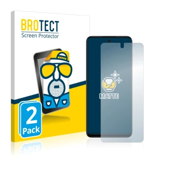 Face avant d’un emballage produit avec le logo de la marque BROTECT. À côté, l’appareil Motorola Moto G32 est représenté avec 