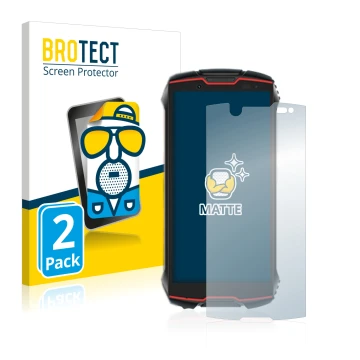 Face avant d’un emballage produit avec le logo de la marque BROTECT. À côté, l’appareil Cubot King Kong Mini 2 Pro est représe