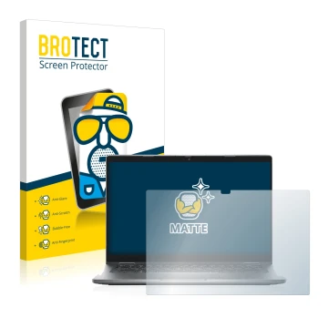 Face avant d’un emballage produit avec le logo de la marque BROTECT. À côté, l’appareil Dell Latitude 5330 2-in-1 est représen