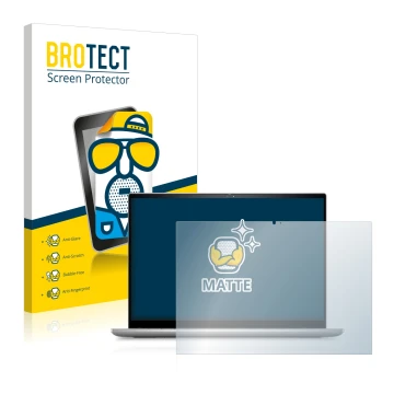 Face avant d’un emballage produit avec le logo de la marque BROTECT. À côté, l’appareil Dell Inspiron 14 7420 2-in-1 est repré