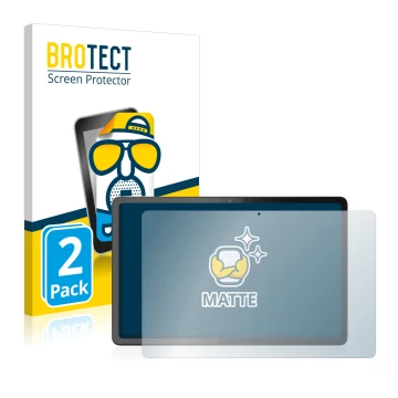 Face avant d’un emballage produit avec le logo de la marque BROTECT. À côté, l’appareil Lenovo Tab P11 Pro Gen 2 est représent