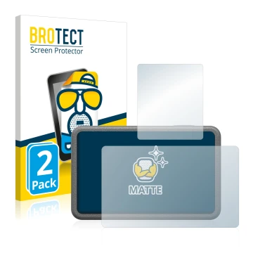 Face avant d’un emballage produit avec le logo de la marque BROTECT. À côté, l’appareil DJI Osmo Action 3 est représenté avec 