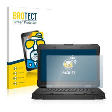 Face avant d’un emballage produit avec le logo de la marque BROTECT. À côté, l’appareil Dell Latitude 5430 Rugged est représen