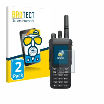 Face avant d’un emballage produit avec le logo de la marque BROTECT. À côté, l’appareil Motorola R7 est représenté avec la pro