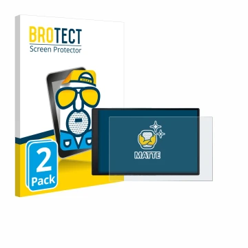 Face avant d’un emballage produit avec le logo de la marque BROTECT. À côté, l’appareil Garmin DriveSmart 86 est représenté av