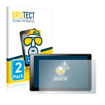 Face avant d’un emballage produit avec le logo de la marque BROTECT. À côté, l’appareil Pioneer AVIC-Z1000DAB-C Navigation est