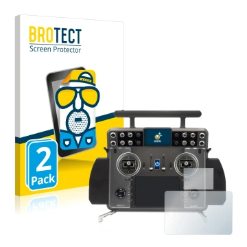 Face avant d’un emballage produit avec le logo de la marque BROTECT. À côté, l’appareil FrSky Tandem XE 2 est représenté avec 