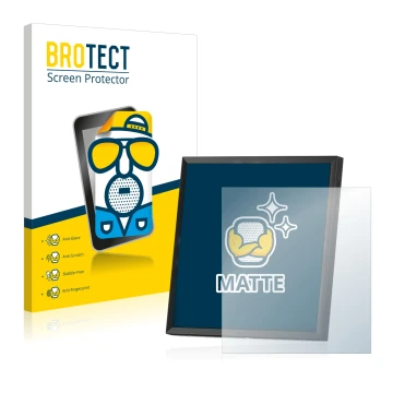 Face avant d’un emballage produit avec le logo de la marque BROTECT. À côté, l’appareil Divoom Pixoo-64 est représenté avec la