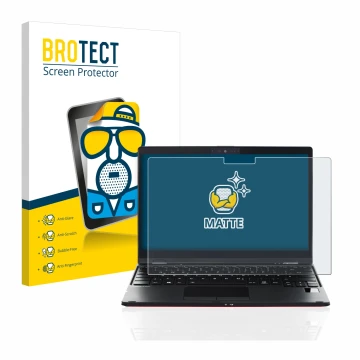 Face avant d’un emballage produit avec le logo de la marque BROTECT. À côté, l’appareil Fujitsu Lifebook U9311X est représenté