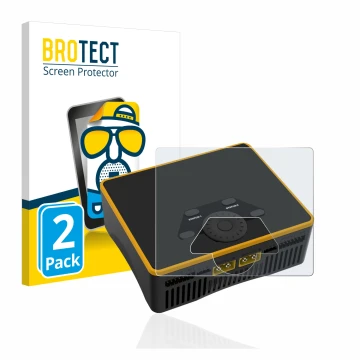 Face avant d’un emballage produit avec le logo de la marque BROTECT. À côté, l’appareil Junsi iCharger DX6 est représenté avec