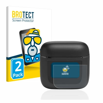 Face avant d’un emballage produit avec le logo de la marque BROTECT. À côté, l’appareil JBL Tour Pro 2 est représenté avec la 